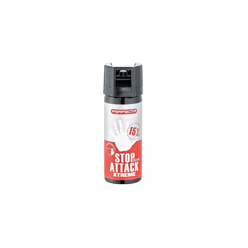 Bombe de défense Stop Attack Xtreme Perfecta - 50 ml Gel Poivre